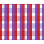 Gingham Pattern Checkered Violet Deluxe Canvas 14  x 11  14  x 11  x 1.5  Stretched Canvas