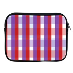 Gingham Pattern Checkered Violet Apple Ipad 2/3/4 Zipper Cases by Simbadda