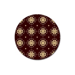 Seamless Ornament Symmetry Lines Magnet 3  (round)