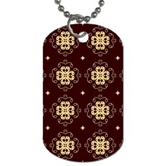 Seamless Ornament Symmetry Lines Dog Tag (one Side)