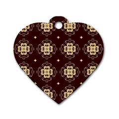 Seamless Ornament Symmetry Lines Dog Tag Heart (one Side) by Simbadda