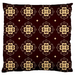 Seamless Ornament Symmetry Lines Large Flano Cushion Case (one Side)