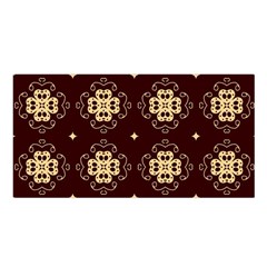 Seamless Ornament Symmetry Lines Satin Shawl