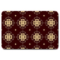 Seamless Ornament Symmetry Lines Large Doormat 