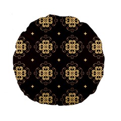 Seamless Ornament Symmetry Lines Standard 15  Premium Round Cushions by Simbadda