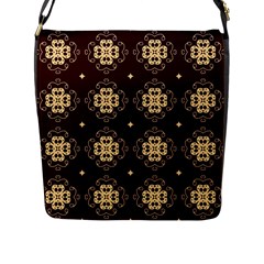 Seamless Ornament Symmetry Lines Flap Messenger Bag (l) 