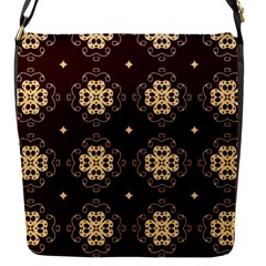 Seamless Ornament Symmetry Lines Flap Messenger Bag (s) by Simbadda