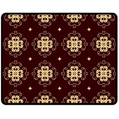 Seamless Ornament Symmetry Lines Double Sided Fleece Blanket (medium) 