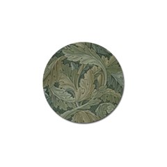 Vintage Background Green Leaves Golf Ball Marker