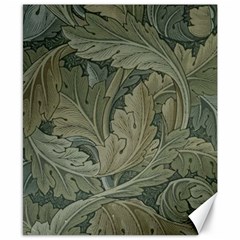 Vintage Background Green Leaves Canvas 8  X 10 