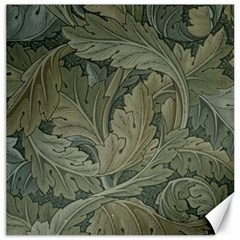 Vintage Background Green Leaves Canvas 16  X 16   by Simbadda