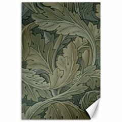 Vintage Background Green Leaves Canvas 24  X 36 