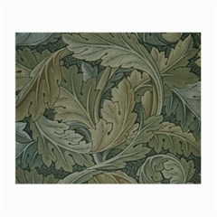 Vintage Background Green Leaves Small Glasses Cloth (2-side) by Simbadda