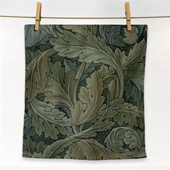 Vintage Background Green Leaves Face Towel