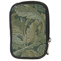 Vintage Background Green Leaves Compact Camera Cases by Simbadda