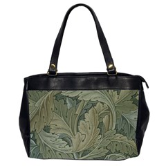 Vintage Background Green Leaves Office Handbags (2 Sides) 