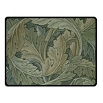 Vintage Background Green Leaves Fleece Blanket (Small) 50 x40  Blanket Front