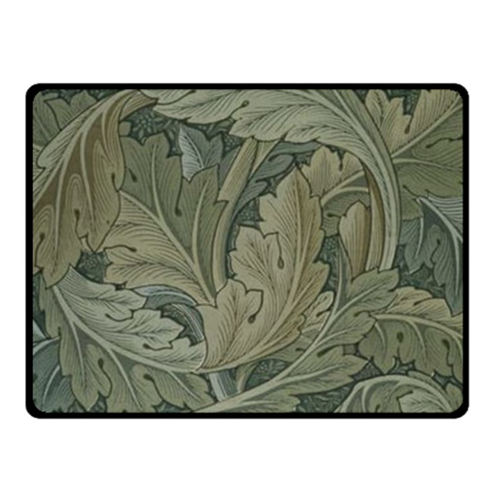 Vintage Background Green Leaves Fleece Blanket (Small)