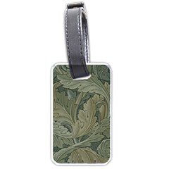 Vintage Background Green Leaves Luggage Tags (one Side) 