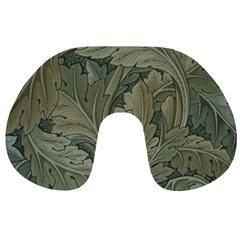 Vintage Background Green Leaves Travel Neck Pillows