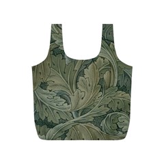 Vintage Background Green Leaves Full Print Recycle Bags (s) 