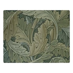 Vintage Background Green Leaves Double Sided Flano Blanket (large) 