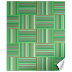 Geometric Pinstripes Shapes Hues Canvas 8  X 10 