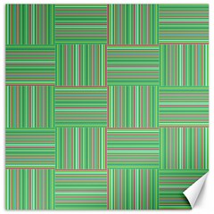 Geometric Pinstripes Shapes Hues Canvas 12  X 12  