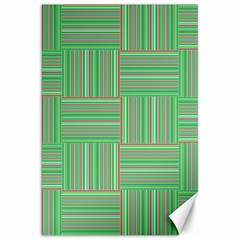 Geometric Pinstripes Shapes Hues Canvas 20  X 30  