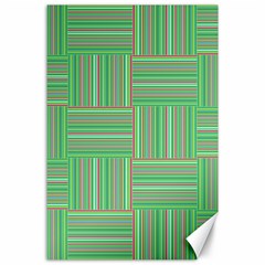 Geometric Pinstripes Shapes Hues Canvas 24  X 36  by Simbadda