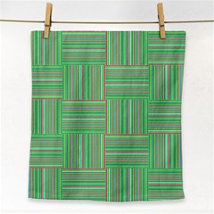 Geometric Pinstripes Shapes Hues Face Towel