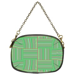 Geometric Pinstripes Shapes Hues Chain Purses (one Side) 