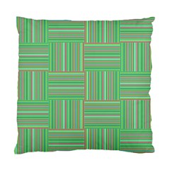 Geometric Pinstripes Shapes Hues Standard Cushion Case (one Side) by Simbadda