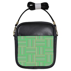 Geometric Pinstripes Shapes Hues Girls Sling Bags