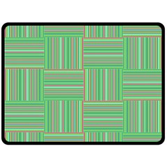 Geometric Pinstripes Shapes Hues Fleece Blanket (large) 