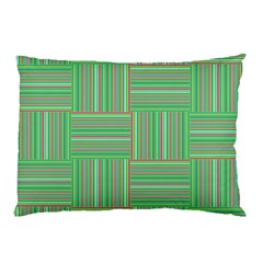 Geometric Pinstripes Shapes Hues Pillow Case (two Sides)