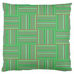 Geometric Pinstripes Shapes Hues Large Cushion Case (two Sides)