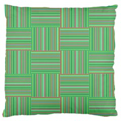 Geometric Pinstripes Shapes Hues Standard Flano Cushion Case (one Side) by Simbadda