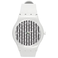 Pattern  Round Plastic Sport Watch (m)