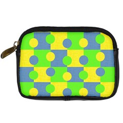 Abric Cotton Bright Blue Lime Digital Camera Cases by Simbadda