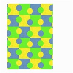 Abric Cotton Bright Blue Lime Small Garden Flag (two Sides) by Simbadda