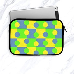 Abric Cotton Bright Blue Lime Apple Ipad Mini Zipper Cases