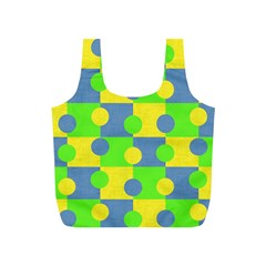 Abric Cotton Bright Blue Lime Full Print Recycle Bags (s)  by Simbadda