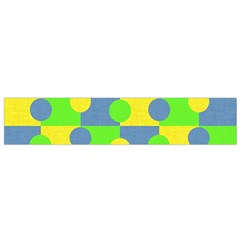 Abric Cotton Bright Blue Lime Flano Scarf (small)