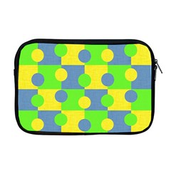 Abric Cotton Bright Blue Lime Apple Macbook Pro 17  Zipper Case