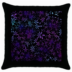 Retro Flower Pattern Design Batik Throw Pillow Case (black)