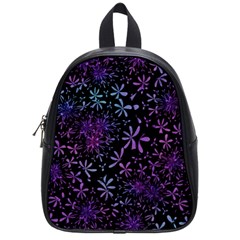 Retro Flower Pattern Design Batik School Bags (small) 