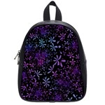 Retro Flower Pattern Design Batik School Bags (Small)  Front