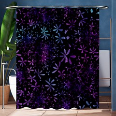 Retro Flower Pattern Design Batik Shower Curtain 60  X 72  (medium) 