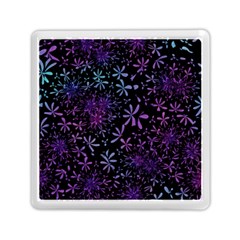 Retro Flower Pattern Design Batik Memory Card Reader (square) 